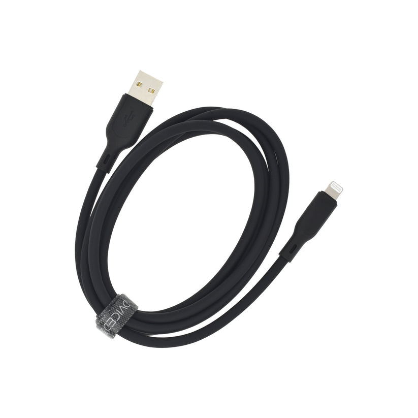 Dviced Kábel  USB - A na Lightning silikón 1,25m - Čierny