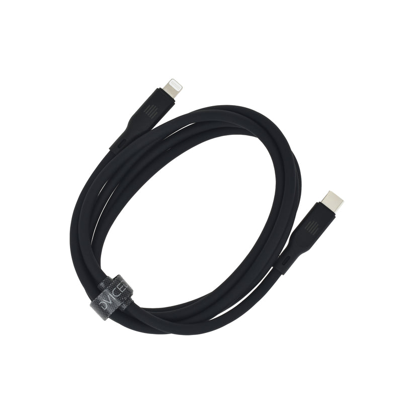 Dviced Kábel USB - C na Lightning silikón 1,25m - Čierny