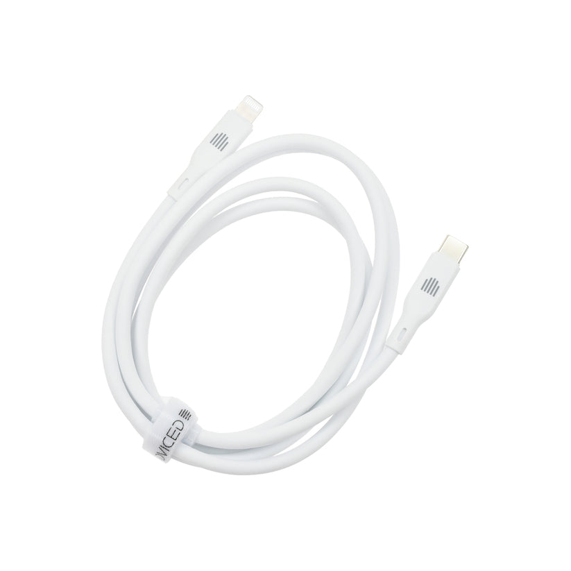 Dviced Kábel USB - C na Lightning silikon 1,25m - Biely