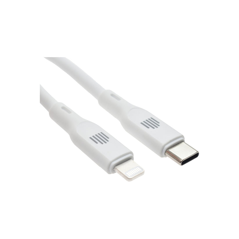 Dviced Kábel USB - C na Lightning silikon 1,25m - Biely