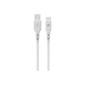 Vedený kábel USB - A na C silikón 1,25m - Biely