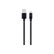 Vedený kábel USB - A na Lightning Nylon Textile 0,25m - Čierny