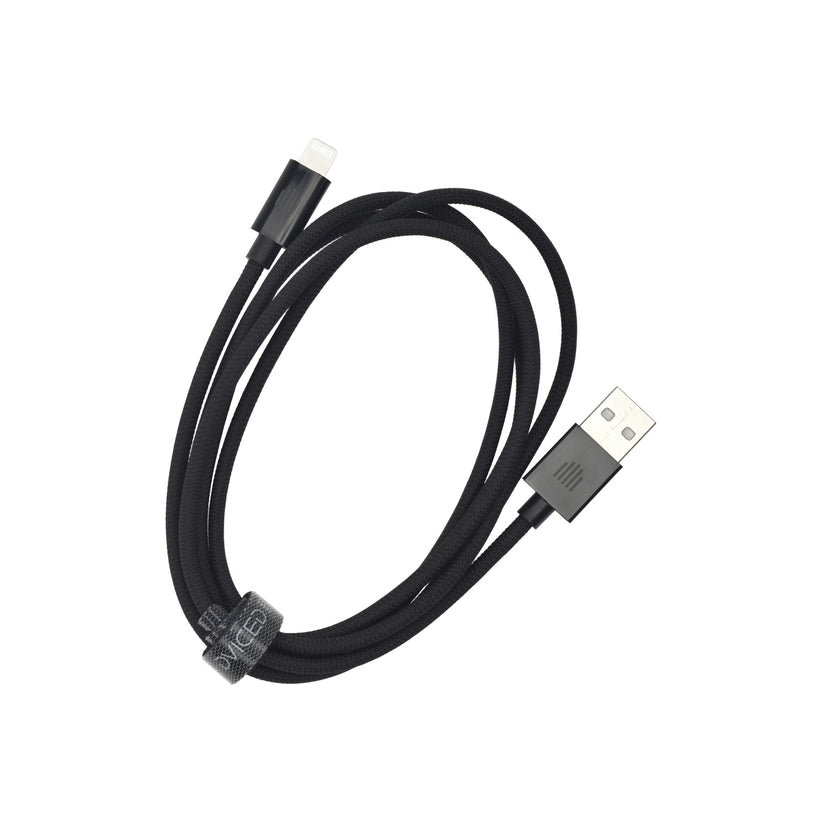 Vedený kábel USB - A na Lightning Nylon Textile 1,25 m - Čierny