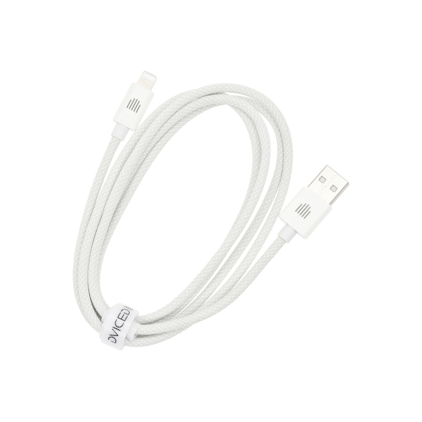 Vedený kábel USB - A na Lightning Nylon Textile 1,25 m - biely