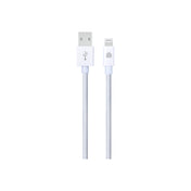 Vedený kábel USB - A na Lightning Nylon Textile 1,25 m - biely