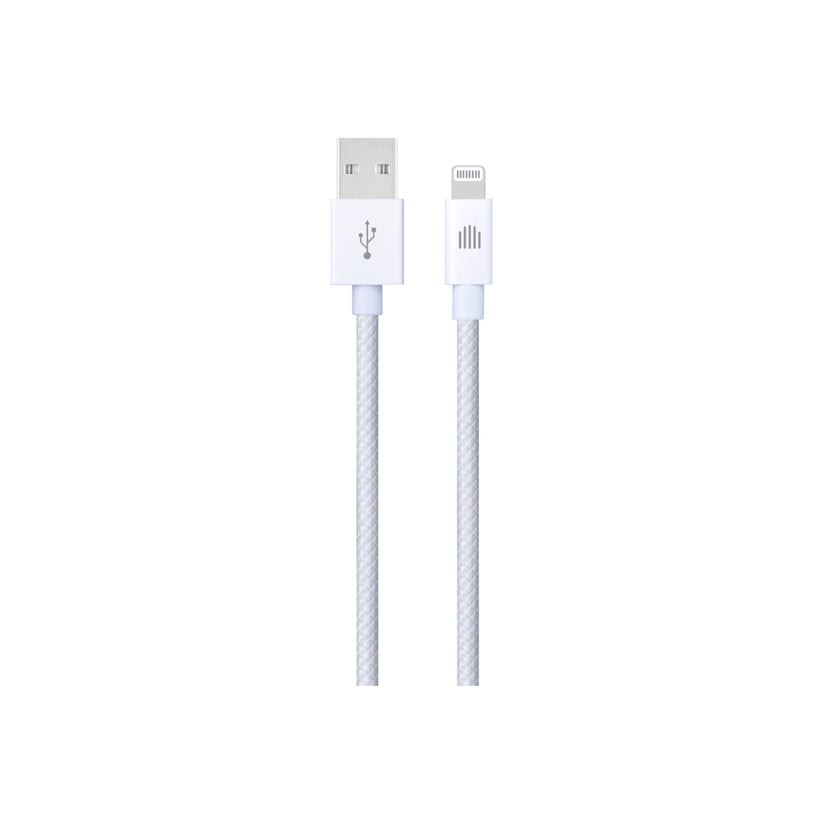 Vedený kábel USB - A na Lightning Nylon Textile 1,25 m - biely