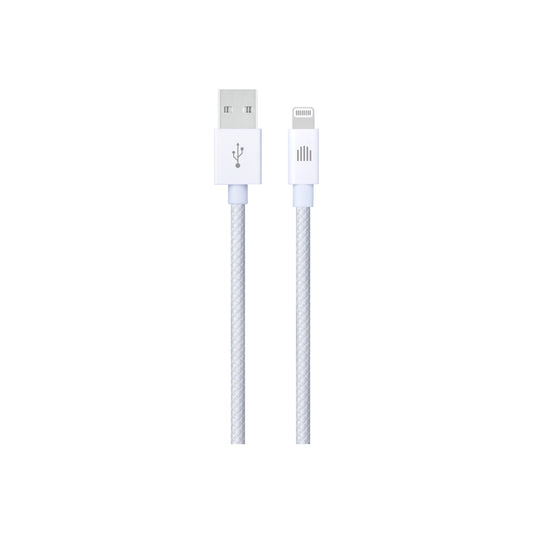 Vedený kábel USB - A na Lightning Nylon Textile 1,25 m - biely