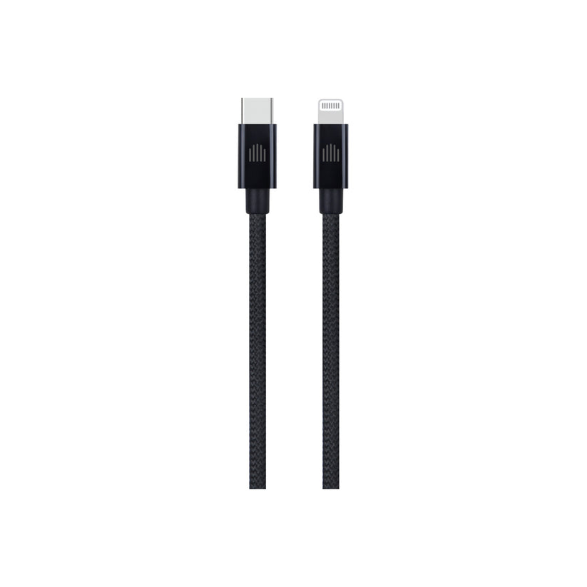 Dviced Kábel USB - C na Lightning Nylon Textile 0,25 m - Čierny