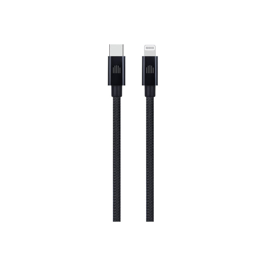 Dviced Kábel USB - C na Lightning Nylon Textile 0,25 m - Čierny