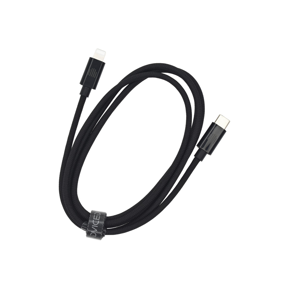 Dviced Kábel USB - C na Lightning Nylon Textile 1,25m - Čierny