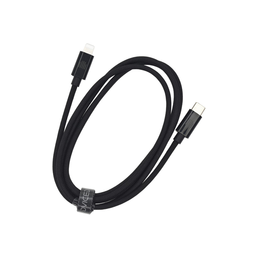 Dviced Kábel USB - C na Lightning Nylon Textile 1,25m - Čierny