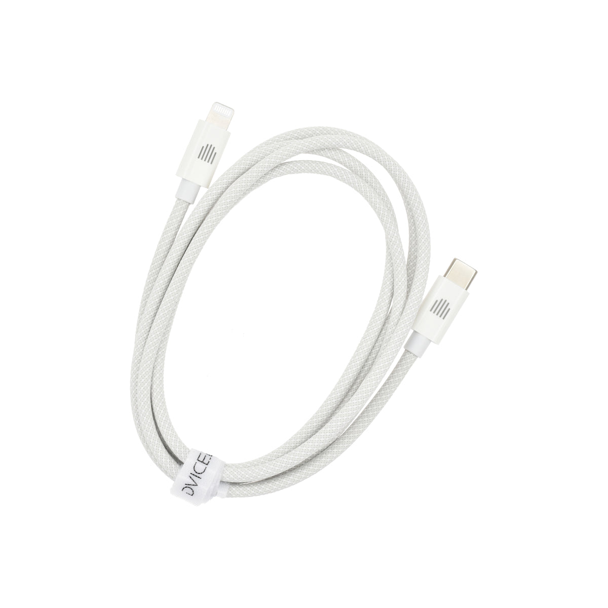 Dviced Kábel USB - C na Lightning Nylon Textile 1,25m - Biely