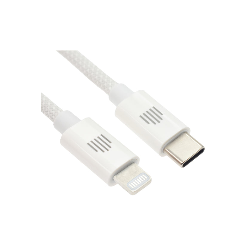 Dviced Kábel USB - C na Lightning Nylon Textile 1,25m - Biely