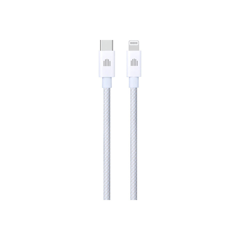 Dviced Kábel USB - C na Lightning Nylon Textile 1,25m - Biely