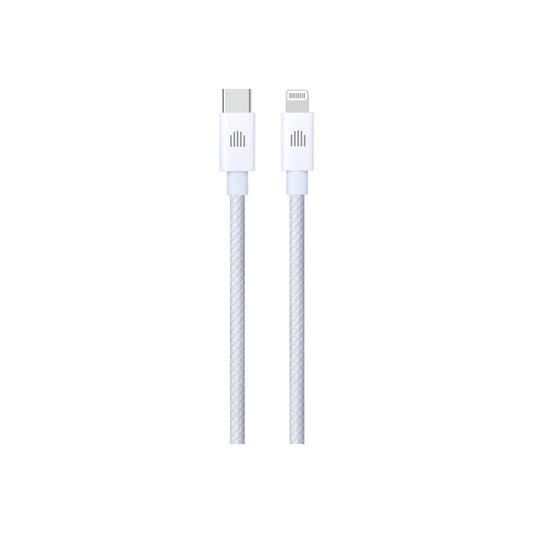 Dviced Kábel USB - C na Lightning Nylon Textile 1,25m - Biely