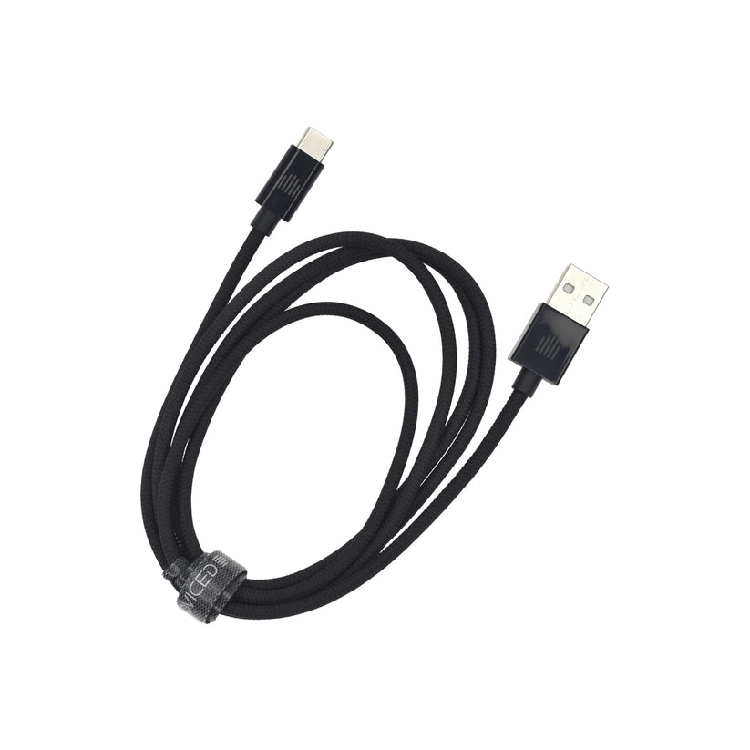 Dviced Kábel USB - A na USB - C Nylon Textil 1,25m - Čierna