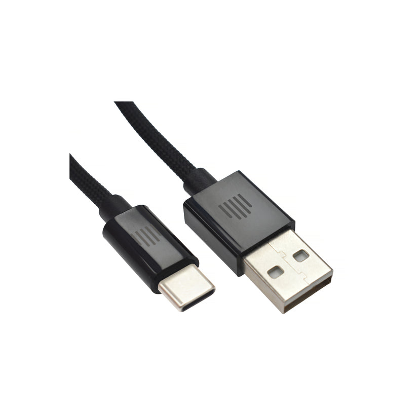 Dviced Kábel USB - A na USB - C Nylon Textil 1,25m - Čierna