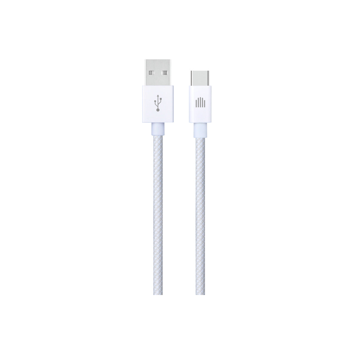 Dviced Kábel  USB - A na USB - C Nylon Textil 1,25m - Biela