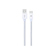 Dviced Kábel  USB - A na USB - C Nylon Textil 1,25m - Biela