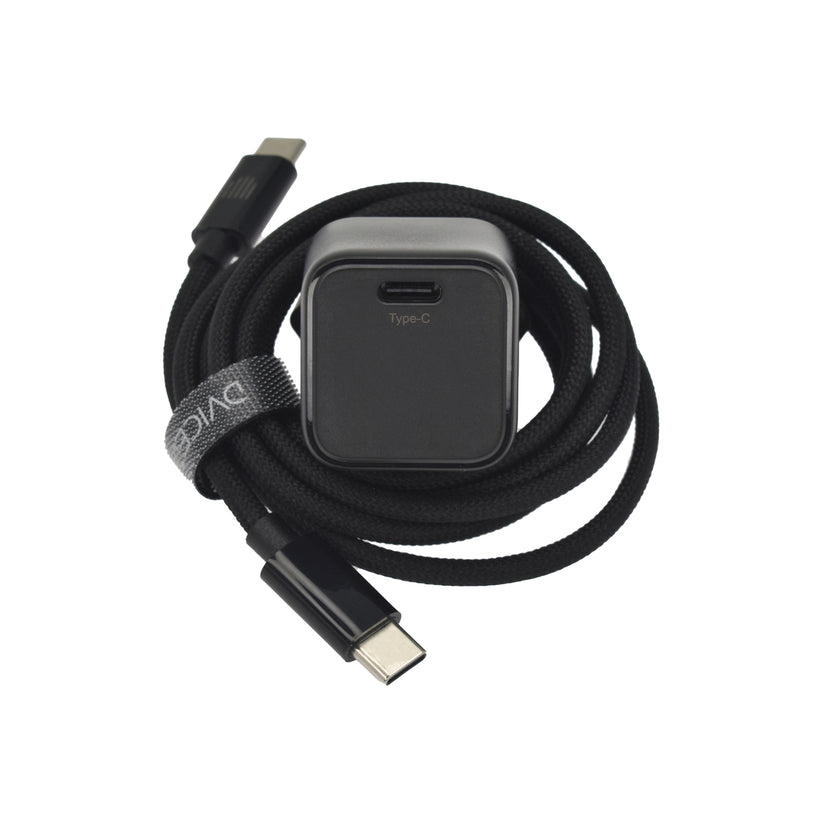 Dviced Nástenná nabíjačka, kábel 30W GaN C EU - Black