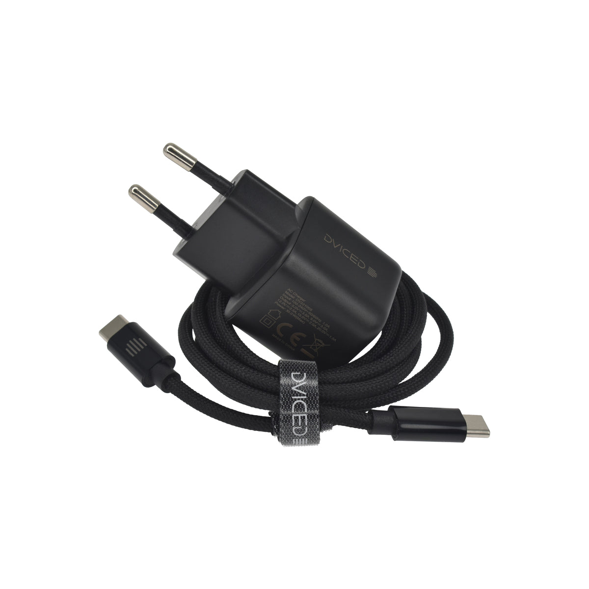 Dviced Nástenná nabíjačka, kábel 30W GaN C EU - Black