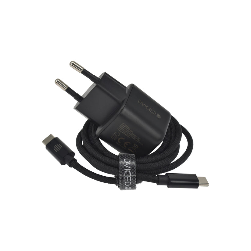 Dviced Nástenná nabíjačka, kábel 30W GaN C EU - Black