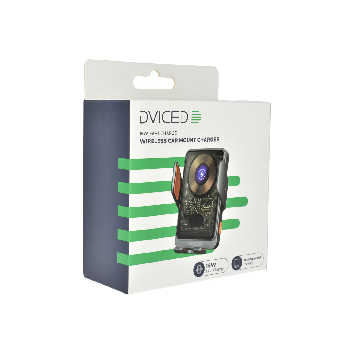 Dviced Bezdrôtová indukčná nabíjačka do auta - šedá