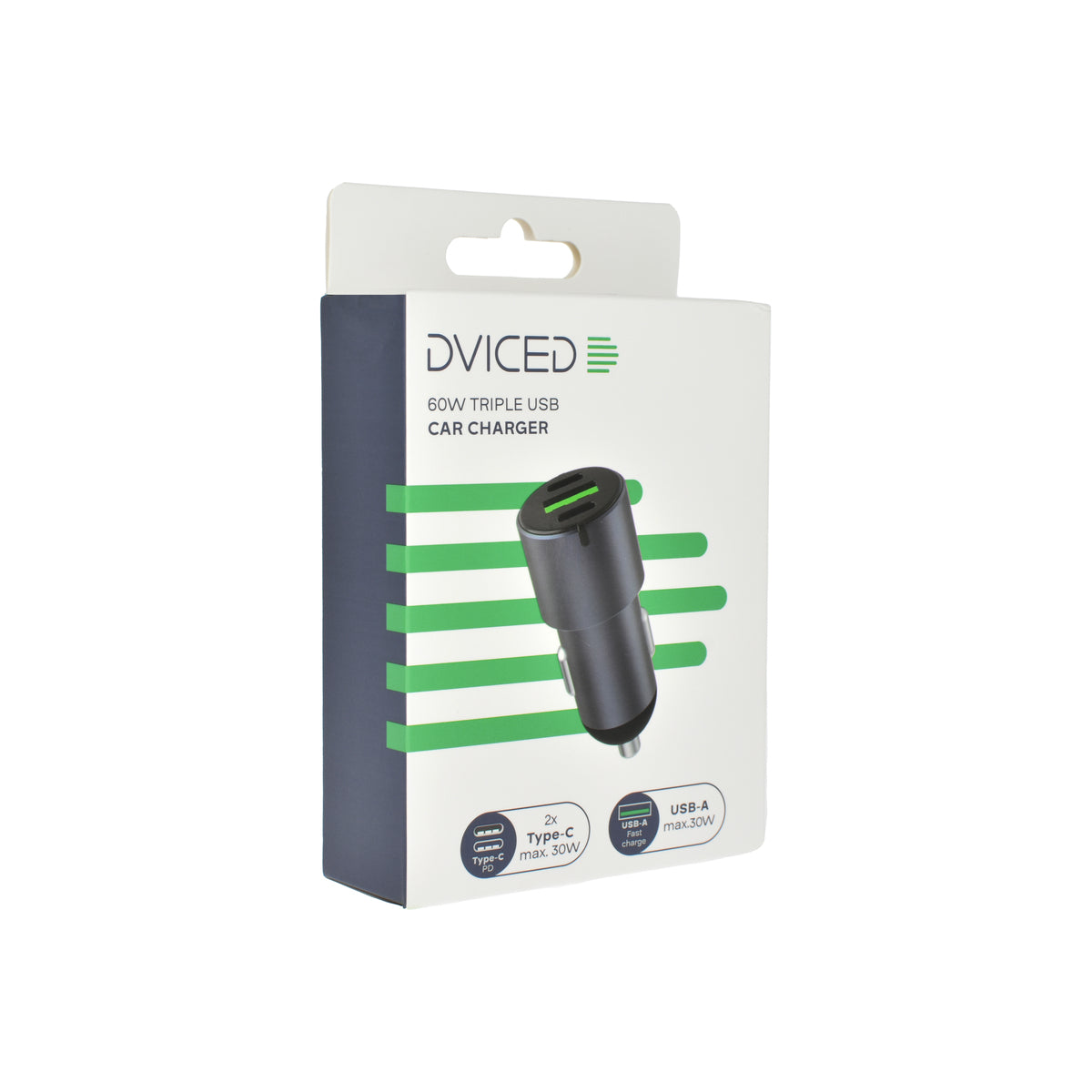 Dviced Autonabíjačka 60W 2C1A - šedá