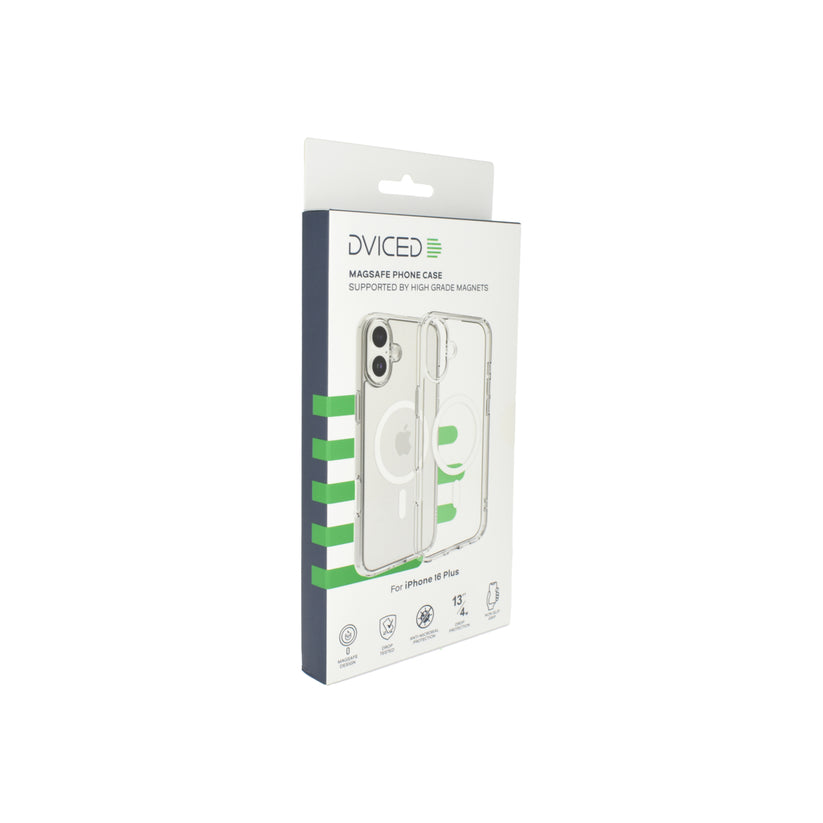 Dviced Magsafe iPhone 16 Plus priehľadné puzdro - biele