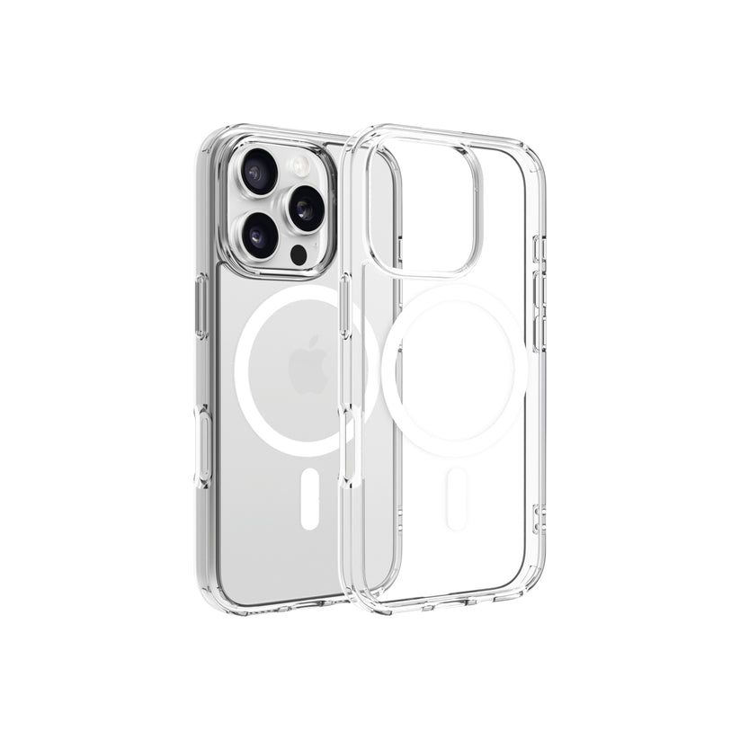 Priehľadné puzdro Dviced Magsafe iPhone 16 Pro – biele
