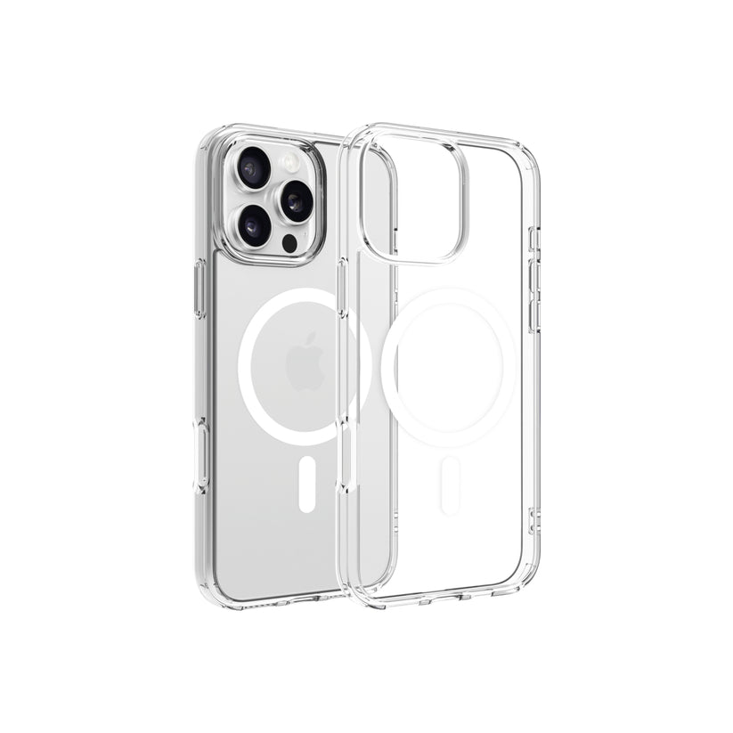 Dviced Magsafe iPhone 16 Pro Max priehľadné puzdro – biele