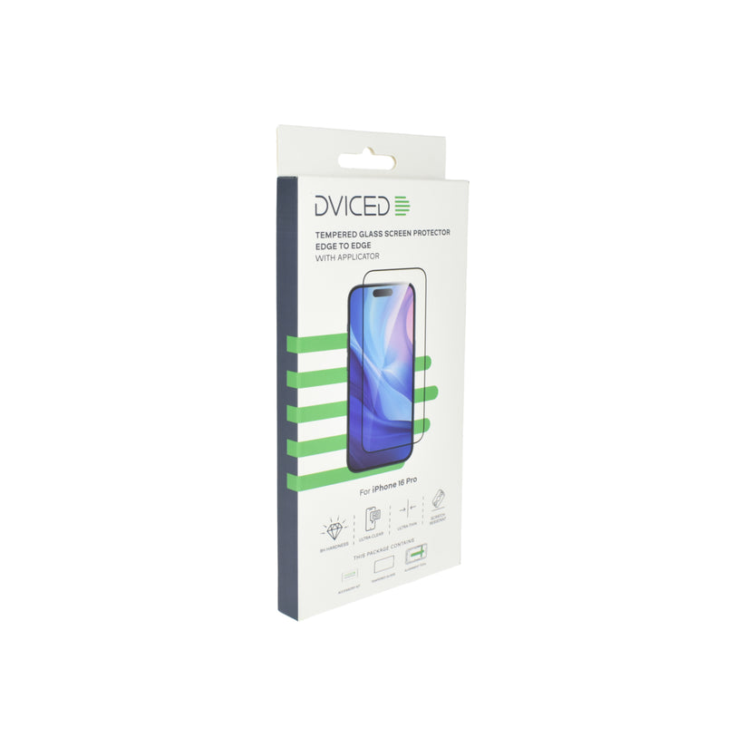 Dviced Tvrdené sklo na ochranu obrazovky od okraja po okraj pre iPhone 16 Pro s aplikátorom