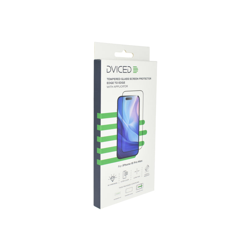 Dviced Tvrdené sklo na ochranu obrazovky od okraja po okraj pre iPhone 16 Pro Max s aplikátorom