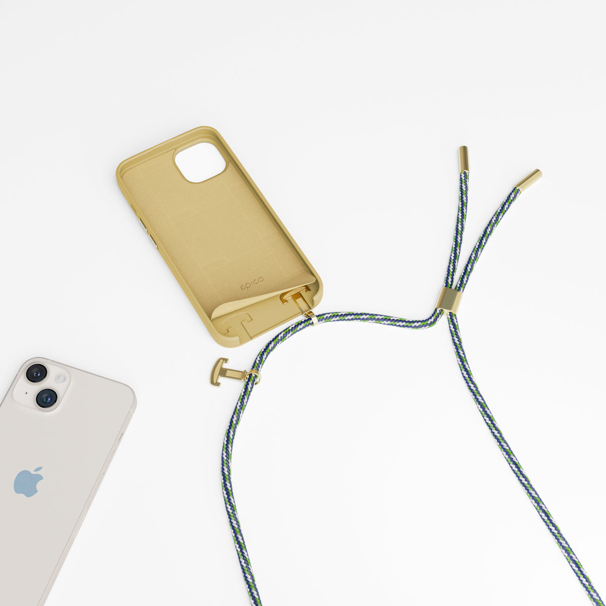 EPICO Silicone Necklace Case  iPhone 13 / 14 (6,1) - sand