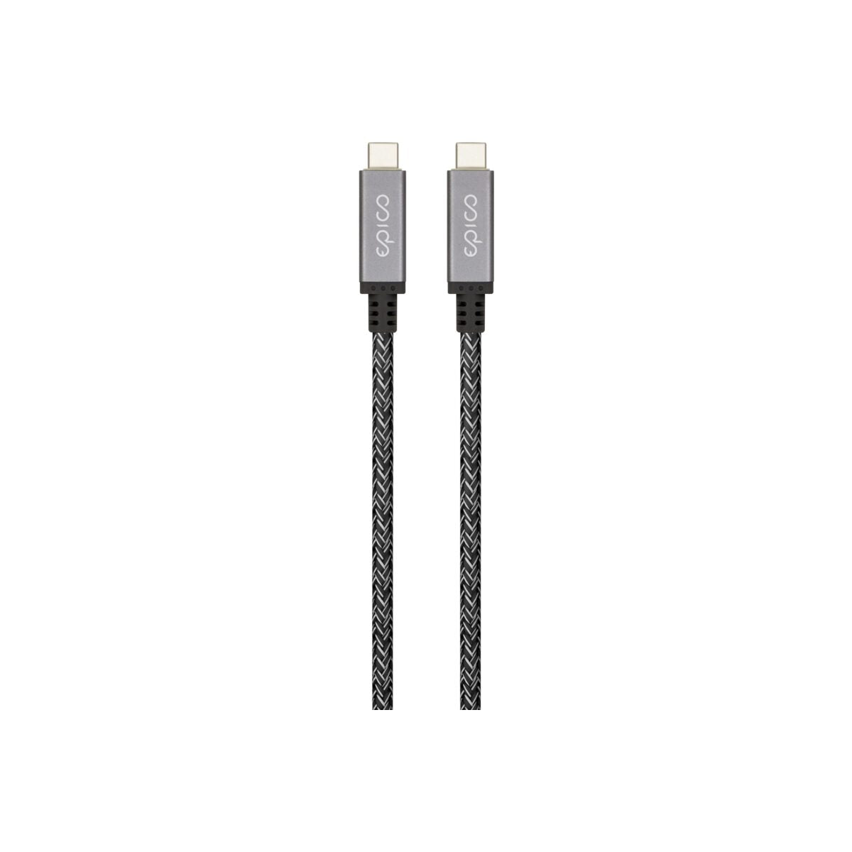 EPICO Fabric Braided Thunderbold 4 Cable - Šedá