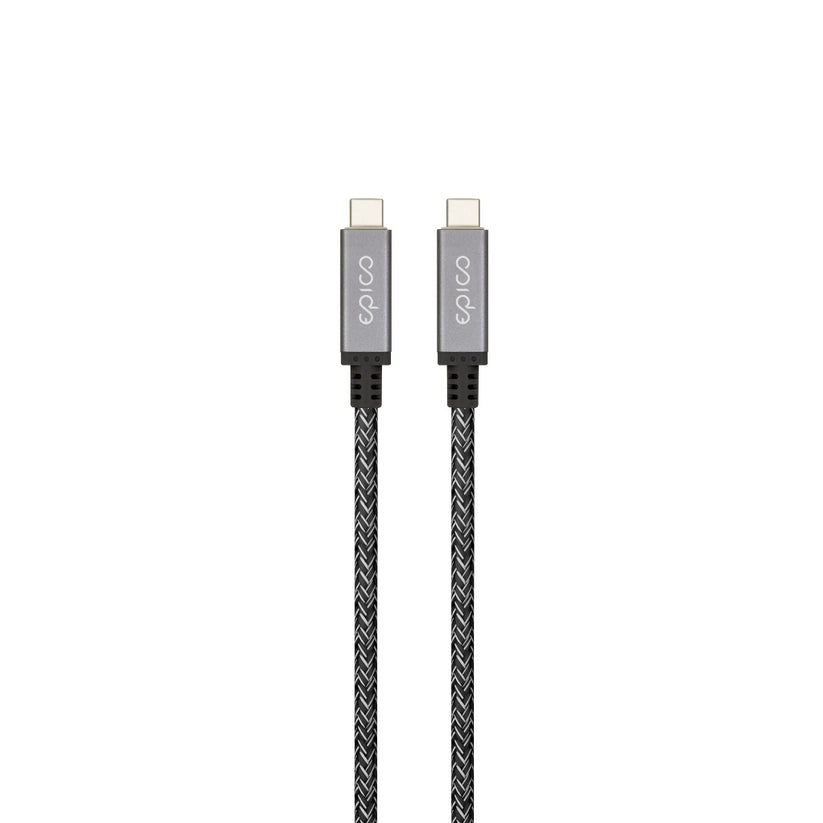 EPICO Fabric Braided Thunderbold 4 Cable - Šedá