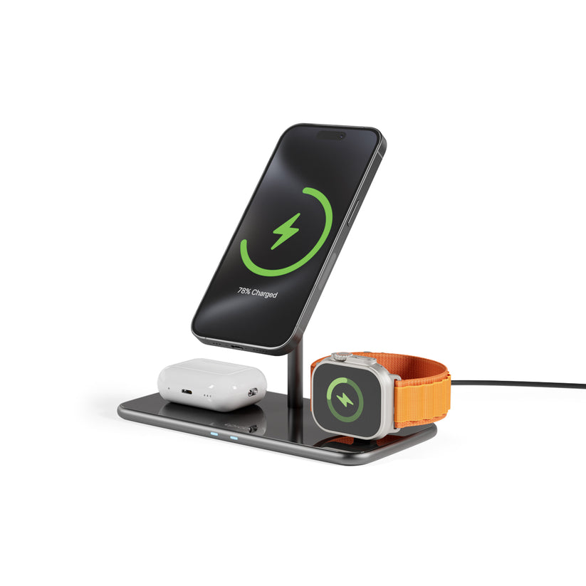 Epico Mag+ Glass Charging Stand MagSafe compatible - Black