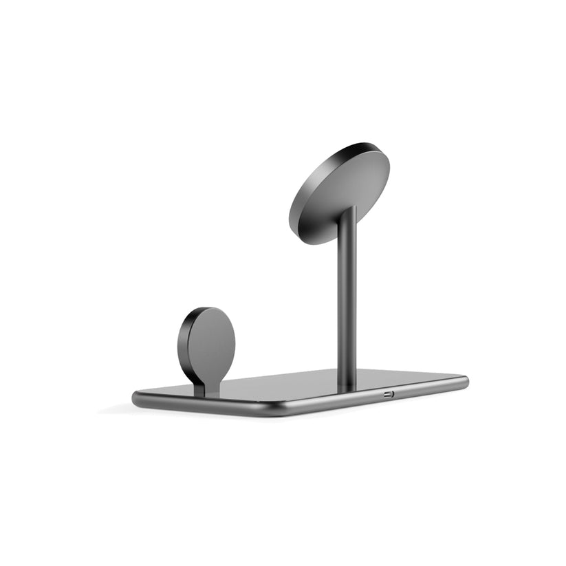 Epico Mag+ Glass Charging Stand MagSafe compatible - Black