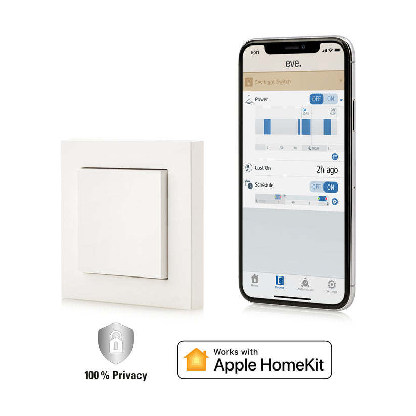 Vypínač Eve Light Wall Switch s podporou Thread