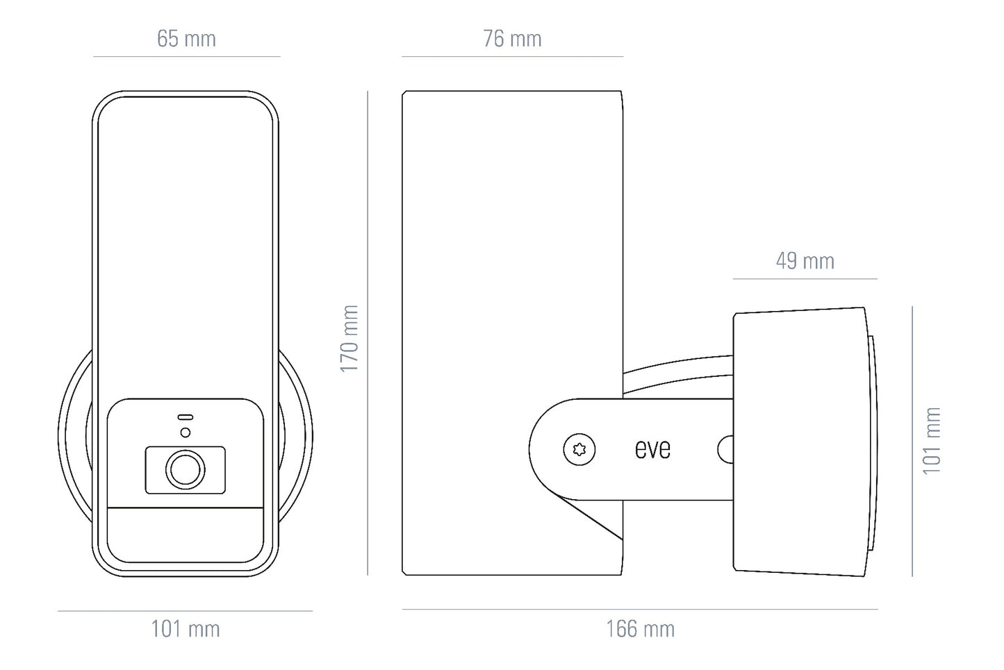 Vonkajšia HomeKit kamera Eve Outdoor Cam Secure Floodlight Camera