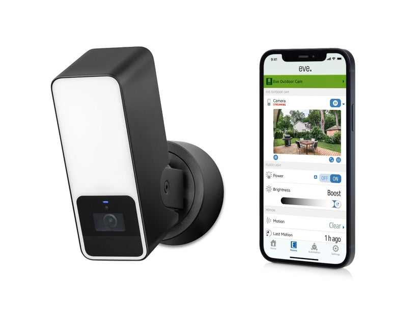 Vonkajšia HomeKit kamera Eve Outdoor Cam Secure Floodlight Camera