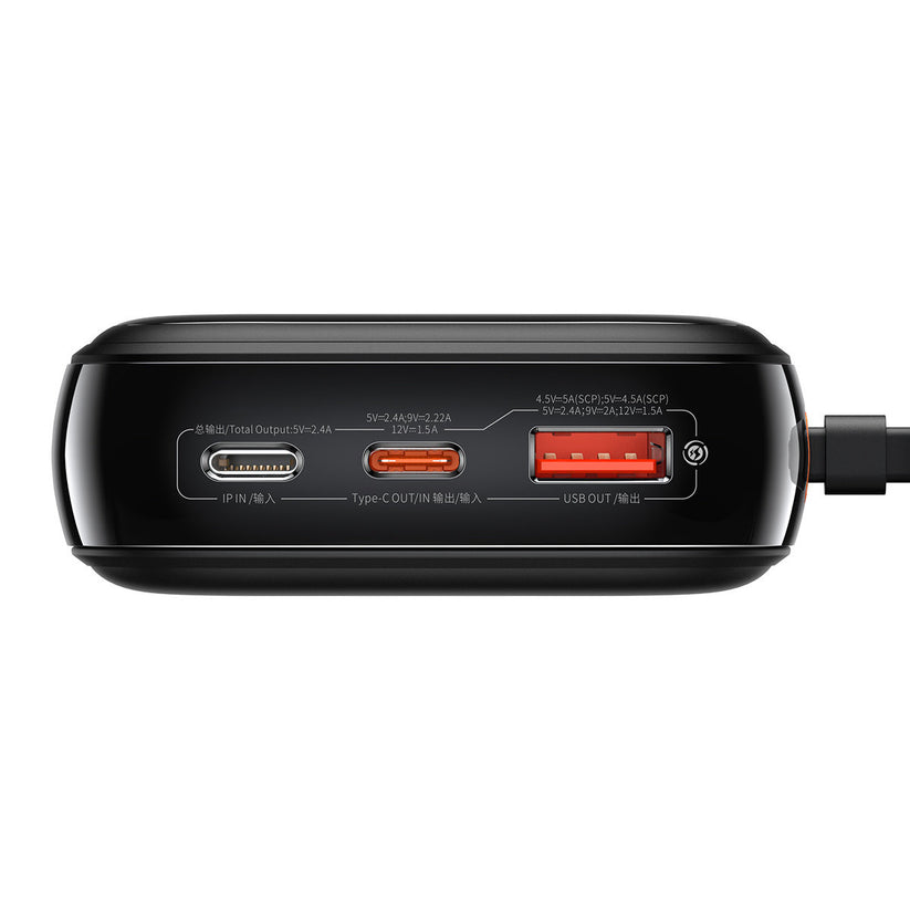 Baseus Qpow Digital Display quick charging power bank 20000 mAh 20 W - Black