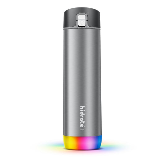 Inteligentná nerezová fľaša HidrateSpark Steel 620 ml - strieborná