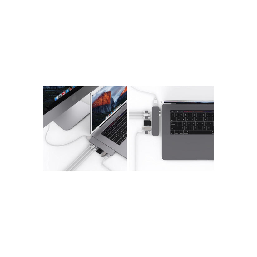 Hyper PRO USB-C Hub pre MacBook Pro Silver