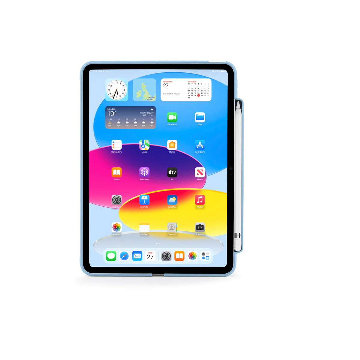 Kryt pre iPad (11./10. generácie) Pipetto Origami No1 Original Case - svetlo modrý