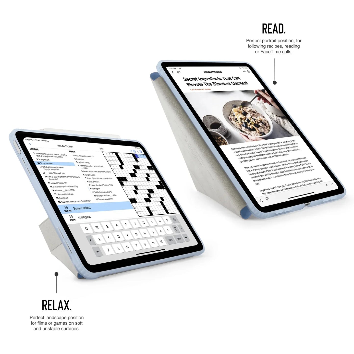 Kryt pre iPad Air 13" (M3,2025/M2,2024) Pipetto Origami No1 Original Case - svetlo modrý - iSTYLE.sk