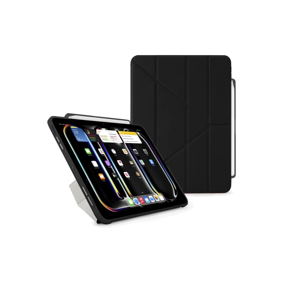 Kryt pre iPad Pro 13" (2024/2025) Pipetto Origami No3 Pencil Case - tmavomodrý - iSTYLE.sk