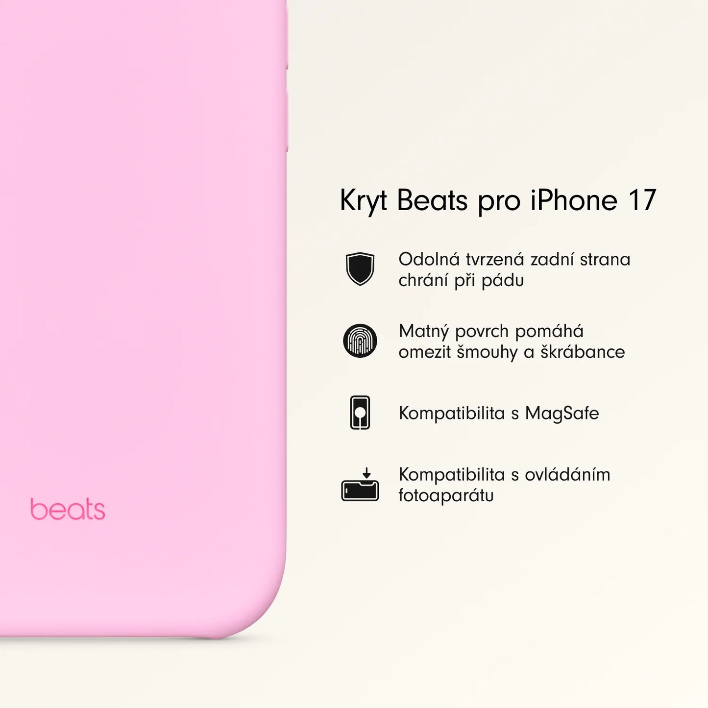 Kryt pre iPhone 17 Beats s MagSafe a ovládačom fotoaparátu