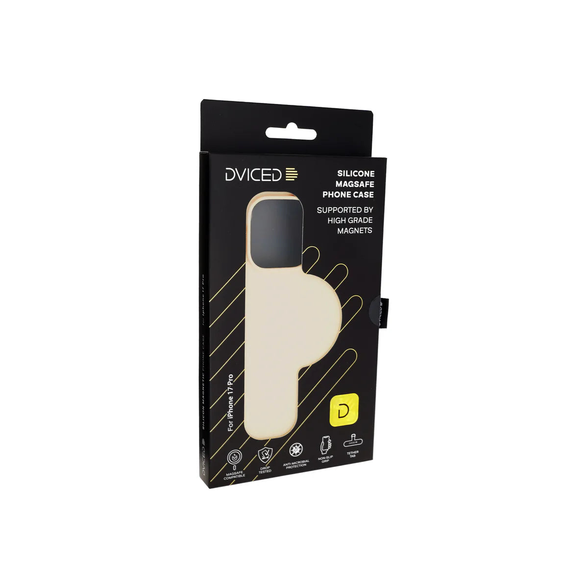 Kryt pre iPhone 17 Pro Dviced Silicone MagSafe Case – béžový
