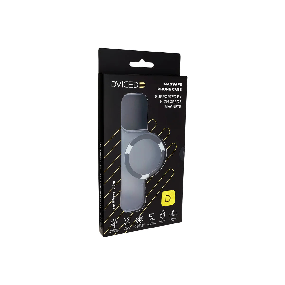 Kryt pre iPhone 17 Pro Dviced MagSafe Clear Case - čierny